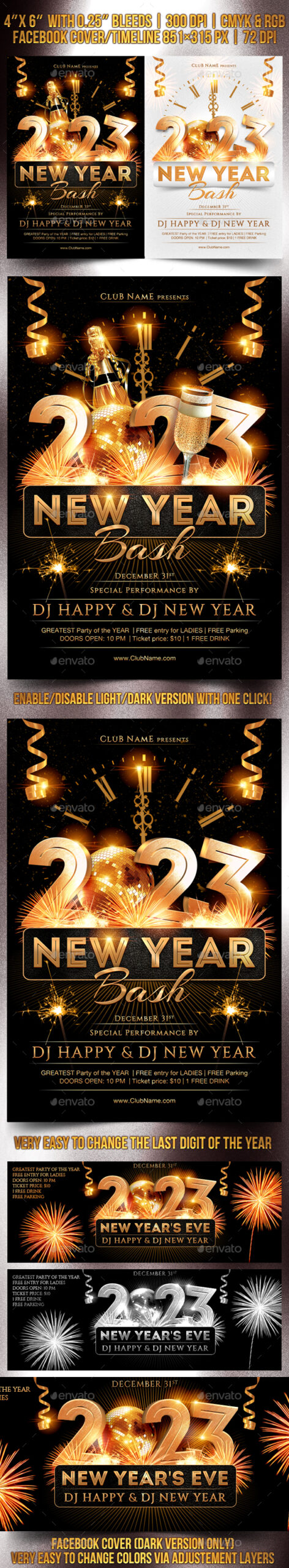 New Year Bash Flyer Template
