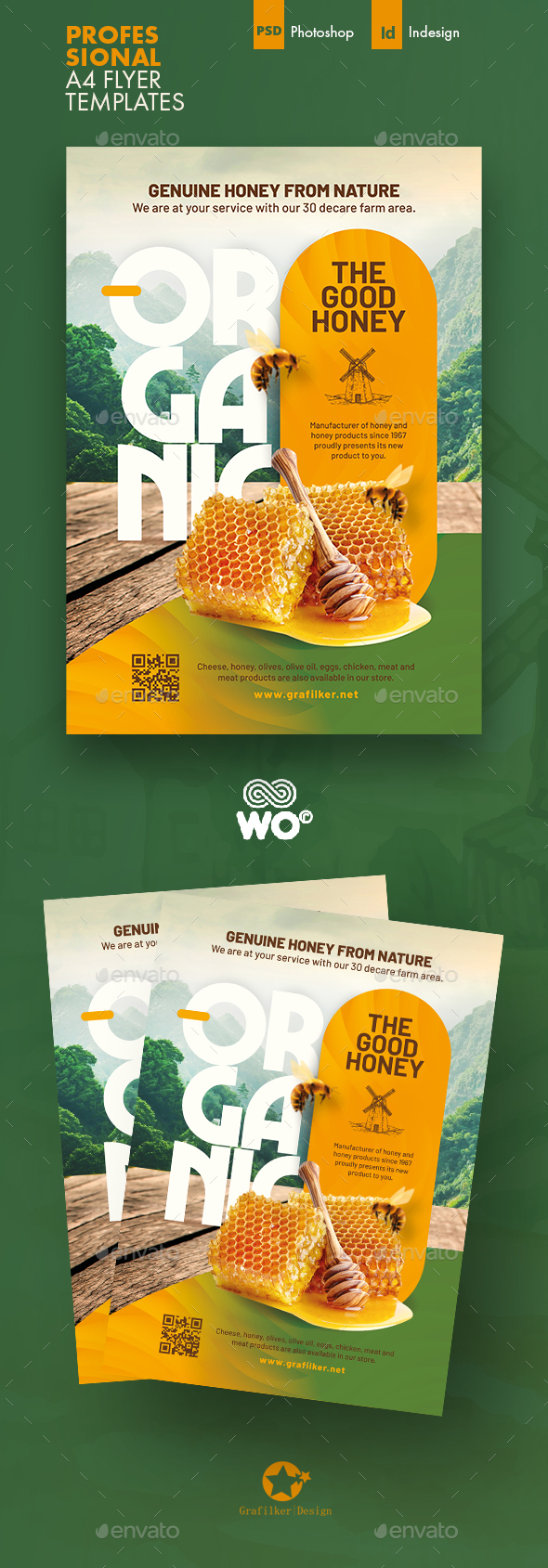 Organic Honey Flyer Templates