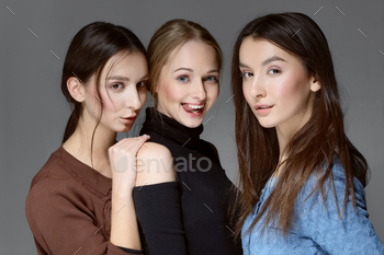 group of girls posing