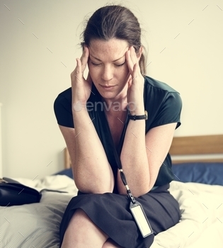 A stressful woman stock photo NULLED