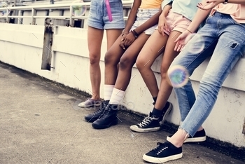 Closeup of women legs stock photo NULLED