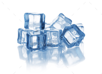 Group of ice cubes stock photo NULLED
