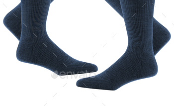 color blue stockings isolated on white background stock photo NULLED