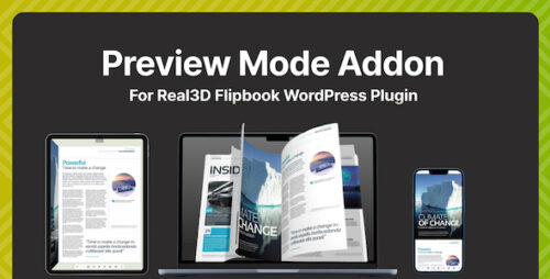Preview Mode Addon for Real 3D Flipbook